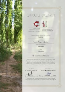 Certificado Homologación Sendero PR-GU 11